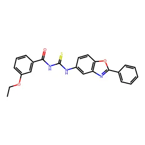 3-ethoxy-N-[(2-phenyl-1,3-benzoxazol-5-yl)carbamothioyl]benzamide structure