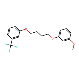 1-Methoxy-3-[4-[3-(trifluoromethyl)phenoxy]butoxy]benzene structure