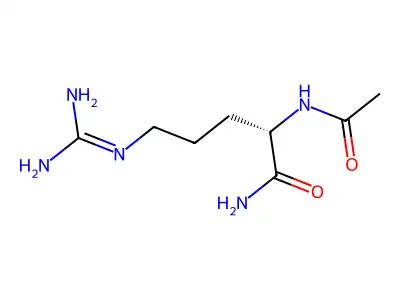 Pentanamide, 2-(acetylamino)-5-((aminoiminomethyl)amino)-, (S)- structure