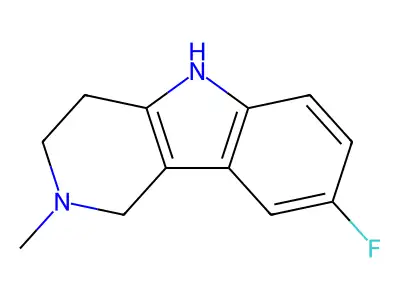 8-fluoro-2-methyl-2,3,4,5-tetrahydro-1H-pyrido[4,3-b]indole structure