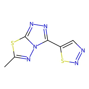 6-Methyl-3-(thiadiazol-5-yl)-[1,2,4]triazolo[3,4-b][1,3,4]thiadiazole structure