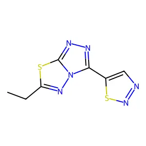6-Ethyl-3-(1,2,3-thiadiazol-5-yl)[1,2,4]triazolo[3,4-b][1,3,4]thiadiazole structure