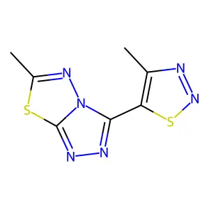 6-Methyl-3-(4-methylthiadiazol-5-yl)-[1,2,4]triazolo[3,4-b][1,3,4]thiadiazole structure