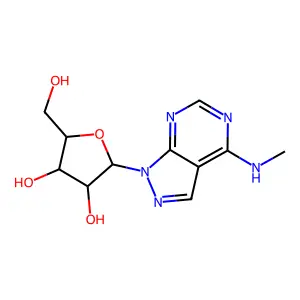N-Methyl-1-pentofuranosyl-1H-pyrazolo[3,4-d]pyrimidin-4-amine structure