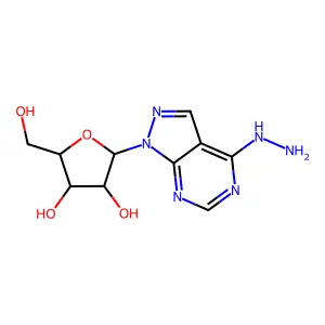 2-(4-Hydrazinylpyrazolo[3,4-d]pyrimidin-1-yl)-5-(hydroxymethyl)oxolane-3,4-diol structure