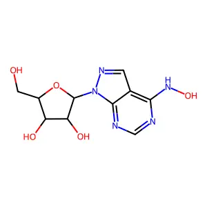 2-[4-(hydroxyamino)pyrazolo[3,4-d]pyrimidin-1-yl]-5-(hydroxymethyl)oxolane-3,4-diol structure