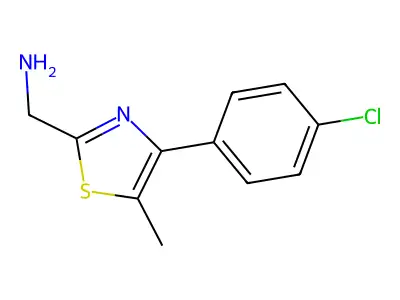 [4-(4-Chlorophenyl)-5-methyl-1,3-thiazol-2-yl]methanamine structure
