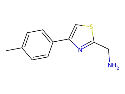 [4-(4-Methylphenyl)-1,3-thiazol-2-yl]methanamine structure