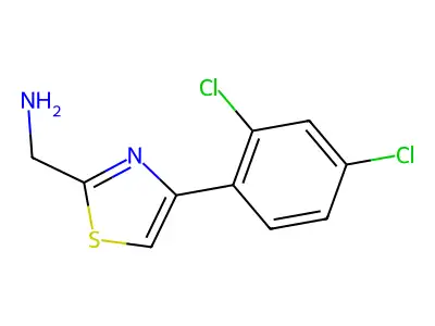 [4-(2,4-Dichlorophenyl)-1,3-thiazol-2-yl]methanamine structure