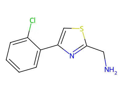 [4-(2-Chlorophenyl)-1,3-thiazol-2-yl]methanamine structure