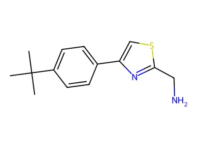 4-[4-(1,1-Dimethylethyl)phenyl]-2-thiazolemethanamine structure