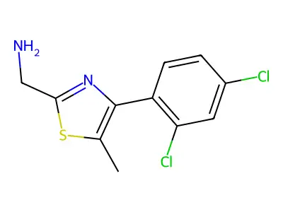 [4-(2,4-Dichlorophenyl)-5-methyl-1,3-thiazol-2-yl]methanamine structure