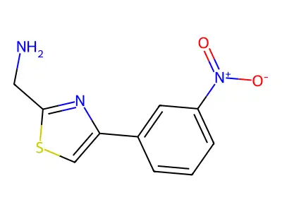 4-(3-Nitrophenyl)-2-thiazolemethanamine structure