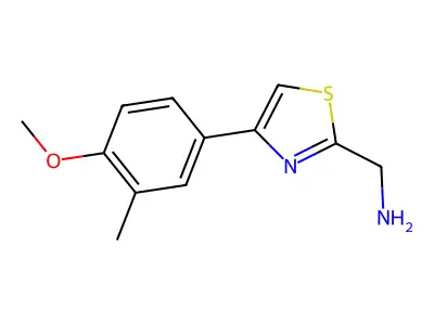 [4-(4-Methoxy-3-methylphenyl)-1,3-thiazol-2-yl]methanamine structure