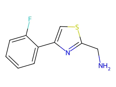 (4-(2-Fluorophenyl)-1,3-thiazol-2-yl)methanamine structure