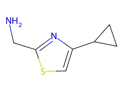 (4-Cyclopropyl-1,3-thiazol-2-yl)methanamine structure