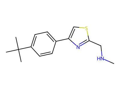 {[4-(4-Tert-butylphenyl)-1,3-thiazol-2-yl]methyl}(methyl)amine structure