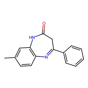 8-Methyl-4-phenyl-1,3-dihydro-2H-1,5-benzodiazepin-2-one structure