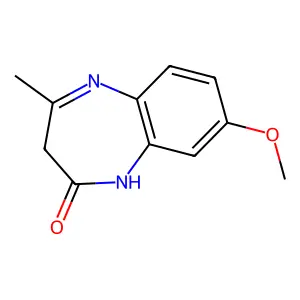 2,3-Dihydro-8-methoxy-4-methyl-1H-1,5-benzodiazepin-2-one structure