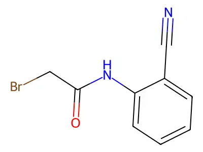 2-bromo-N-(2-cyanophenyl)acetamide structure
