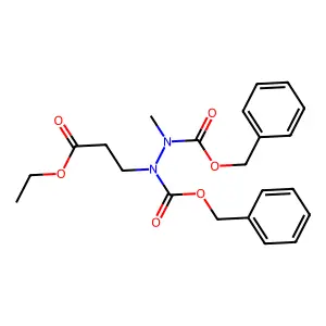 ethyl 3-[[methyl(phenylmethoxycarbonyl)amino]-phenylmethoxyc structure