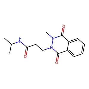 3-(3-methyl-1,4-dioxophthalazin-2-yl)-N-propan-2-ylpropanamide structure