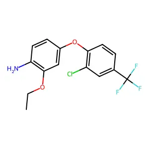 4-(2-Chloro-4-(trifluoromethyl)phenoxy)-2-ethoxybenzenamine structure