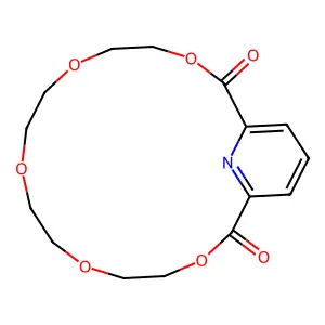 3,6,9,12,15-Pentaoxa-21-azabicyclo[15.3.1]henicosa-1(21),17,19-triene-2,16-dione structure