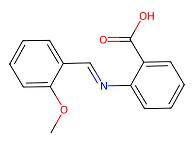 2-(((2-Methoxyphenyl)methylene)amino)benzoic acid structure