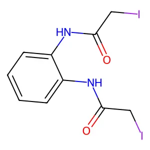Acetamide, N,N'-1,2-phenylenebis(2-iodo- structure
