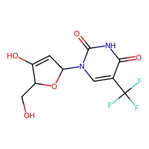 Thymidine, 2',3'-didehydro-alpha,alpha,alpha-trifluoro- structure