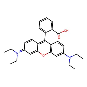 Xanthylium, 9-(2-carboxyphenyl)-3,6-bis(diethylamino)- structure