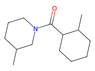 Piperidine, 3-methyl-1-((2-methylcyclohexyl)carbonyl)- structure
