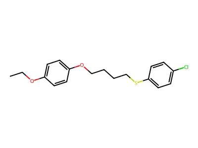 1-Chloro-4-[4-(4-ethoxyphenoxy)butylsulfanyl]benzene structure