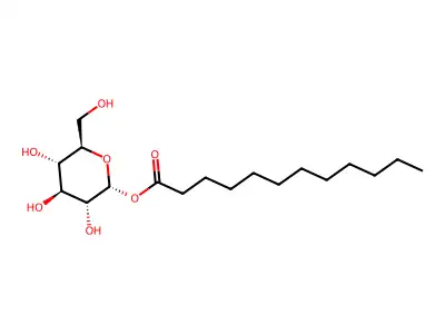 1-Oxododecyl b-D-glucopyranoside structure