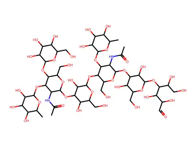 Difucosyllacto-N-hexaose (a) structure