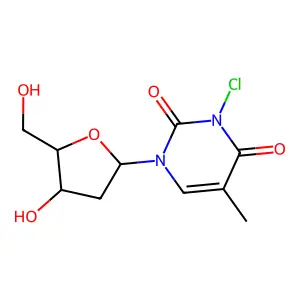 Thymidine, 3-chloro- structure