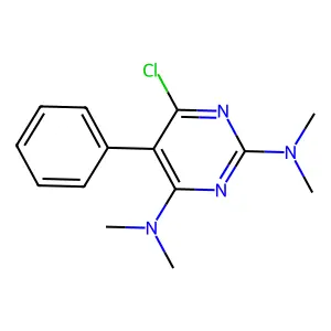 s,4-Pyrimidinediamine, 6-chloro-N,N,N',N'-tetramethyl-5-phenyl- structure