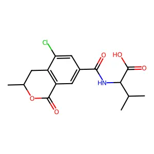 L-Valine, N-((5-chloro-3,4-dihydro-3-methyl-1-oxo-1H-2-benzopyran-7-yl)carbonyl)- structure