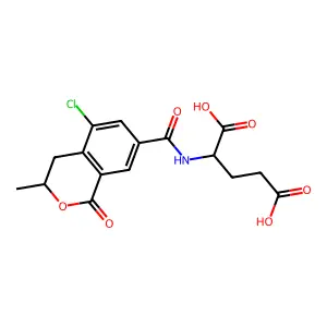 L-Glutamic acid, N-((5-chloro-3,4-dihydro-3-methyl-1-oxo-1H-2-benzopyran-7-yl)carbonyl)- structure