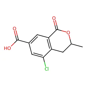 7-Isochromancarboxylic acid, 5-chloro-3-methyl-1-oxo- structure