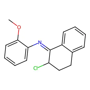 N-(2-Chloro-1(2H)(or 1(4H))-naphthalenylidene)-2-methoxybenzenamine structure