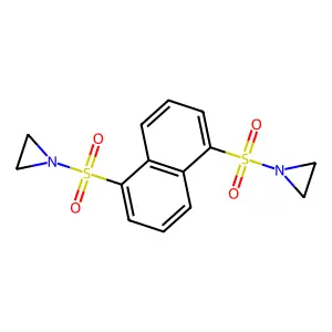Aziridine, 1,1'-(1,5-naphthalenediylbis(sulfonyl))bis- structure
