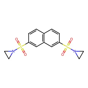 Aziridine, 1,1'-(2,7-naphthalenediylbis(sulfonyl))bis- structure