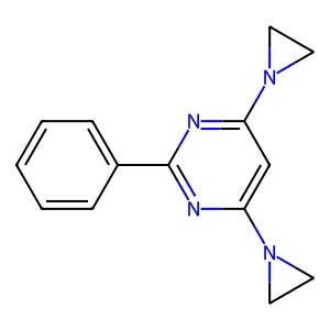 Pyrimidine, 4,6-bis(1-aziridinyl)-2-phenyl- structure