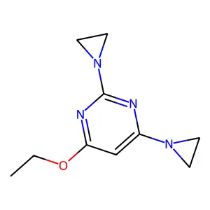 Pyrimidine, 2,4-bis(1-aziridinyl)-6-ethoxy- structure
