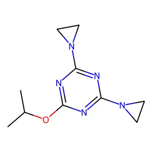 1,3,5-Triazine, 2,4-bis(1-aziridinyl)-6-(1-methylethoxy)- structure