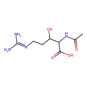 N2-Acetyl-3-hydroxyarginine structure