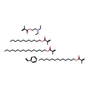 2-(Diethylamino)ethyl methacrylate lauryl methacrylate styrene cetyl methacrylate myristyl methacrylate polymer structure