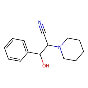 3-Hydroxy-3-phenyl-2-piperidin-1-ylpropanenitrile structure